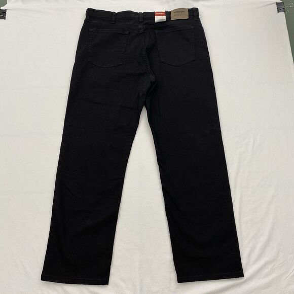 Wrangler Black Jeans Straight Leg Grunge Western Cotton Blend 38x29 - Picture 2 of 9